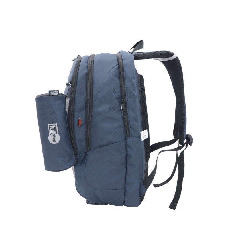 Full Stop Solid Navy School Backpack for Kids - Image 3